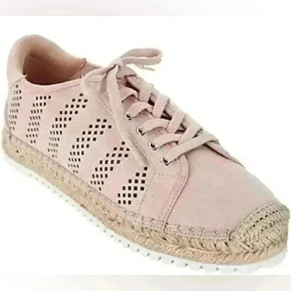Marc Fisher Baila light pink espadrille sneakers size 7.5 comfort summer shoe